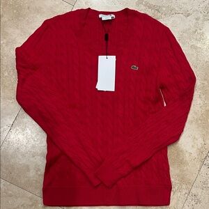 Lacoste Christmas red sweater